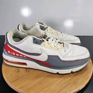 Nike Air Max LTD Sz 11 Mens 009342 White Cool Gray Red Running Athletic Sneakers